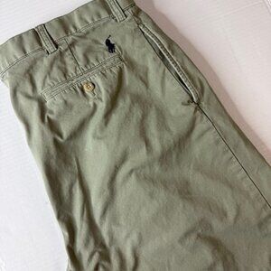 Polo Ralph Lauren Tyler Short Pleated Chino Shorts Khaki Size 34 Men